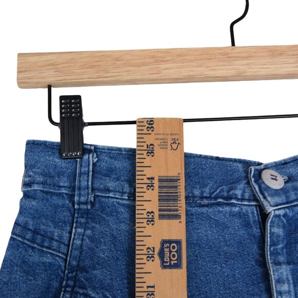 Cherokee || Vintage Denim Skirt Full A-Line High Waist Midi Prairie Sz 26 - Picture 7 of 7